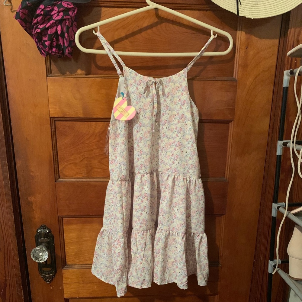 Hayden girls pastel floral dress. Tie at top. Brand new. Size small